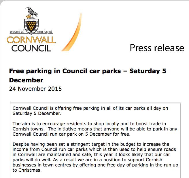 Freecarparkingpressrelease