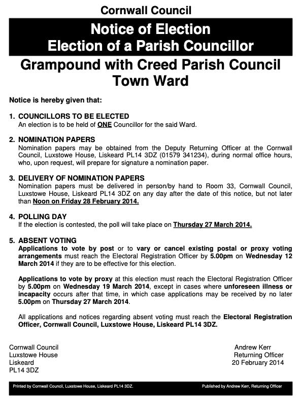 GrampoundParishelectionnotice